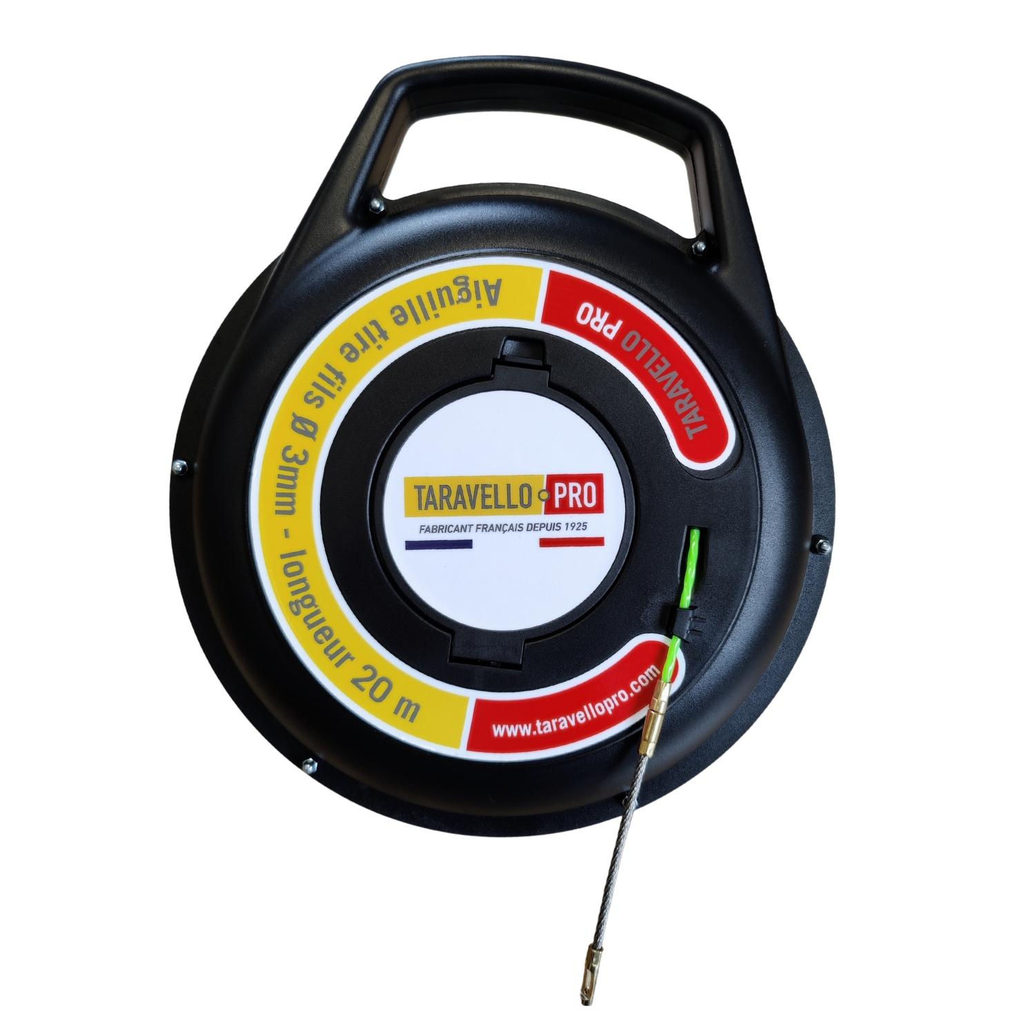 Black reel of the Taravello Pro draw tape with its 20 m label